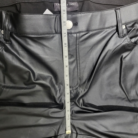NWT Lane Bryant Women's Faux Leather Super-Slim Fit Black Size 24 Short - Picture 8 of 11